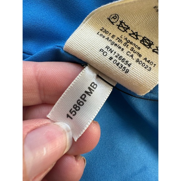 L'Agence Inez Crop Blazer Campanula Cobalt Blue Size 4 - Picture 16 of 16